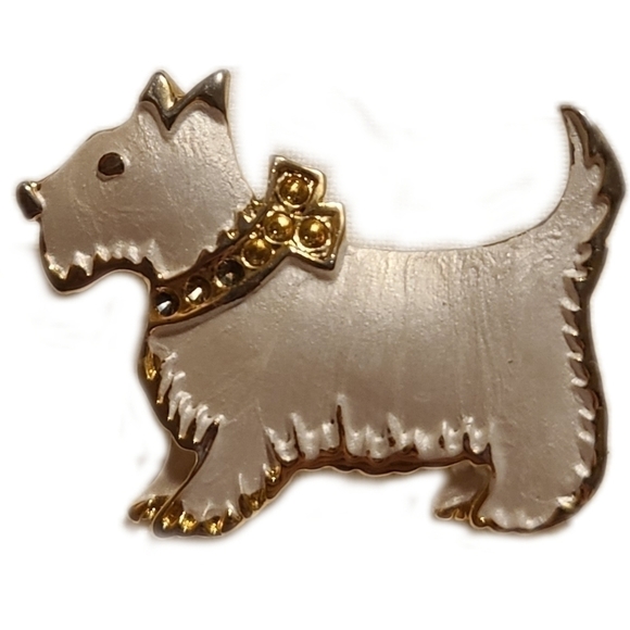 Dog Jeweled Pin - Picture 1 of 3